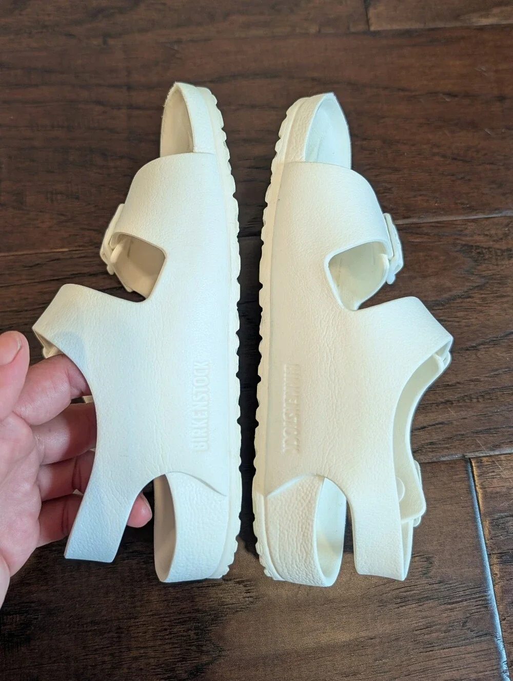 BIRKENSTOCK Kids' White Two-Strap Sandals Size 13